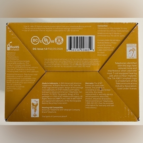 AT&T CL82215 Two-Handset Cordless Answering System with Caller ID/Call Waiting - Picture 11 of 11